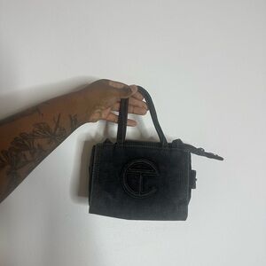Telfar Small Black Denim Bag